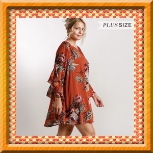 PLUS Size Floral Print Dress (XL & 1XL)